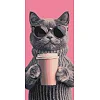 Алмазна мозаїка "Котячий вайб" 40х80 см