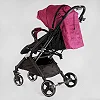 Тележка прогулочная детская "JOY" Comfort L-20115 (1) цвет Розовая, рама сталь с алюминием, футкавер, подстаканник, телескопическая ручка
