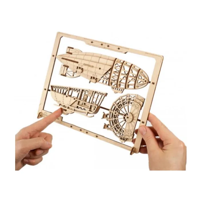 Дерев'яний механічний 3D конструктор Ugears Цепелін (70208)