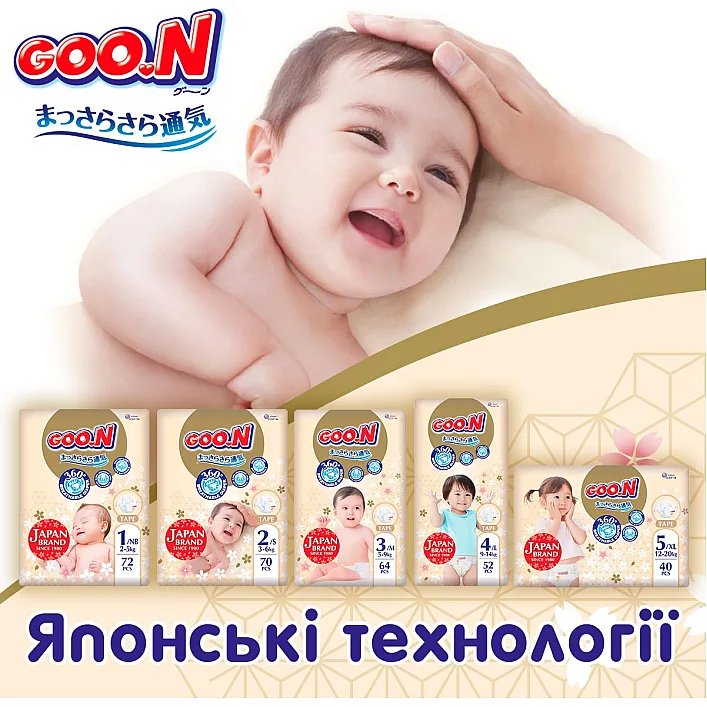 Подгузники Goo.N Premium Soft для детей (размер 4(L), 9-14 кг, 52 шт.)