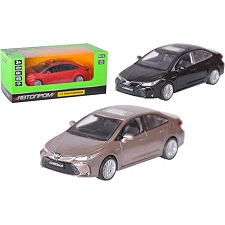 Машина металлическая АВТОПРОМ 68432 1:33 Toyota Corolla Hybrid, на батарейки, свет, звук, открывающаяся дверь, коробка 18*8*9 см (Маш6845)