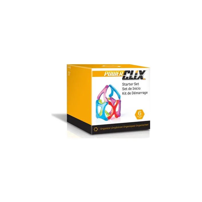 Магнитный конструктор Guidecraft PowerClix Organics Базовый набор, 6 деталей (G9482)