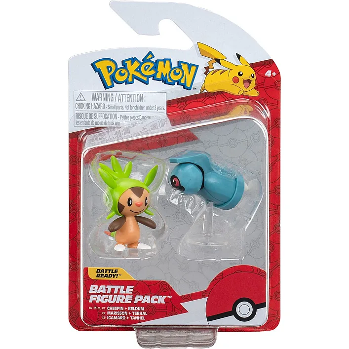Набор игровых фигурок Pokemon W16 - Чеспин и Белдум