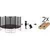 Батут THUNDER OUTSIDE PRO с наружной сеткой 12 футов 366 см черно-розовый
