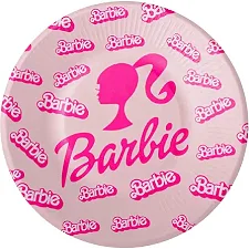 Бумажные тарелки Твоя Забава Barbie розовые 10шт. (18см.) (Дер1393)