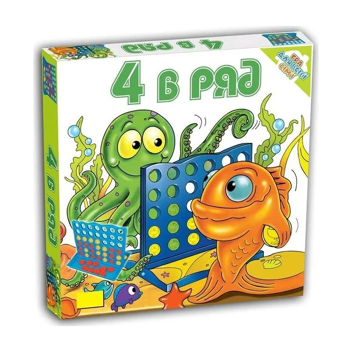 Дитяча настільна гра "4 в ряд" (укр)