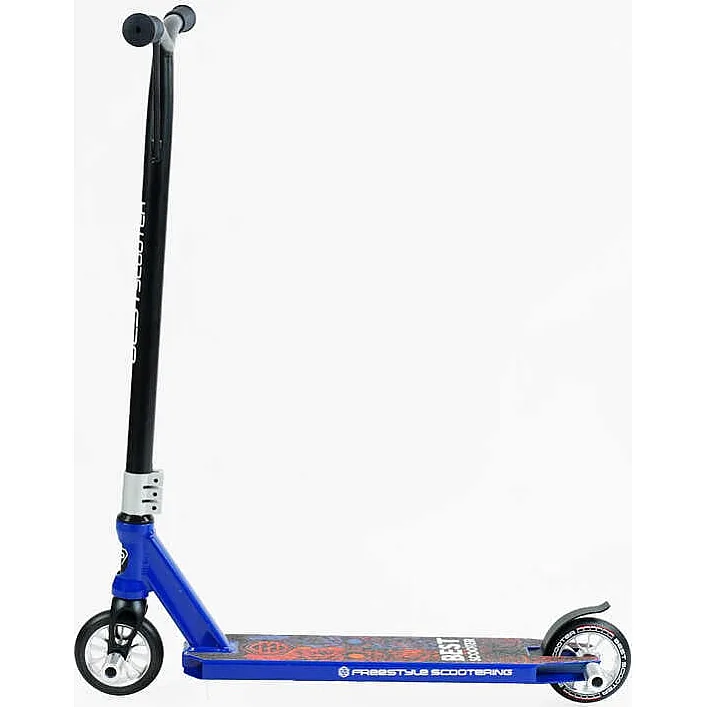 Самокат трюковый Best Scooter 50352 (1) HIC-система, ПЕГИ, алюминиевый диск и дека, колёса PU d-110мм, ширина руля-52см, высота - 83см, в коробке