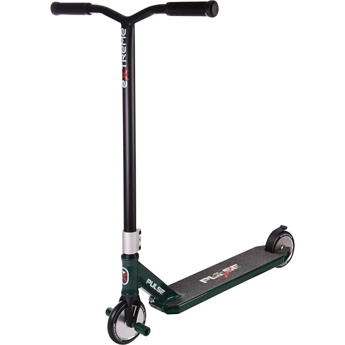 Самокат трюковый 2-х колёсный TR21008 (RL7T) Extreme Motion PULSE, PU 120 мм, цельный алюминий Зеленый