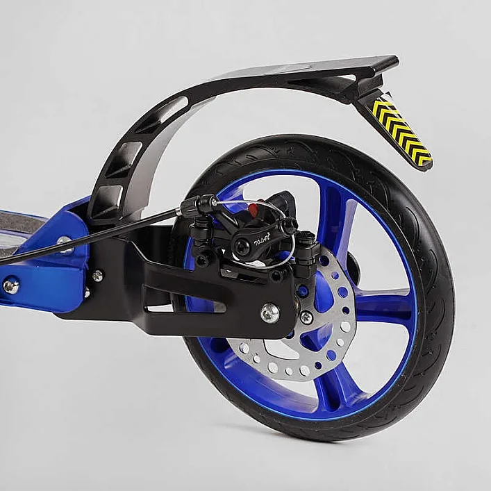 Самокат алюминиевый Best Scooter BS-72725 (4) "Factor", ручной дисковый тормоз, диаметр PU колес - 200мм, 2 амортизатора, подстаканник, в коробке