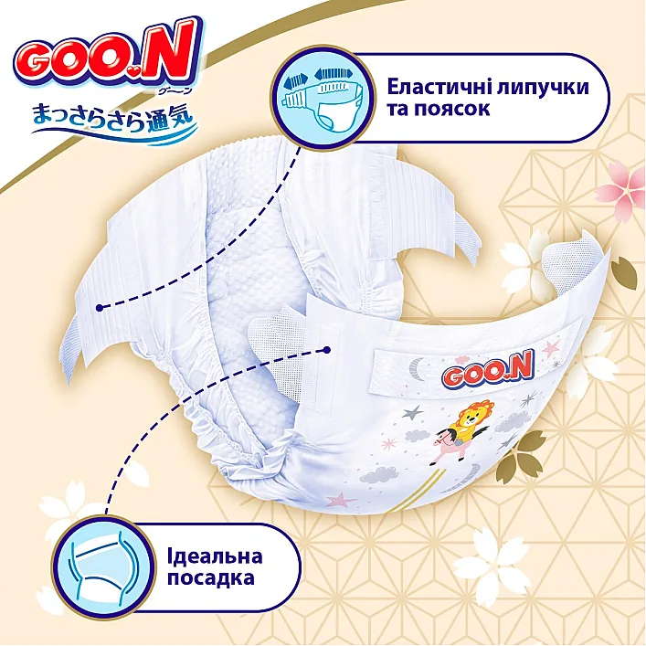 Подгузники Goo.N Premium Soft для детей (размер 4(L), 9-14 кг, 52 шт.)