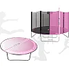 Батут THUNDER OUTSIDE PRO с наружной сеткой 12 футов 366 см черно-розовый