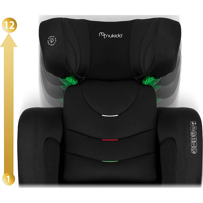 Автокрісло Nukido Louis Soft ISOFIX 15-36 кг, чорне
