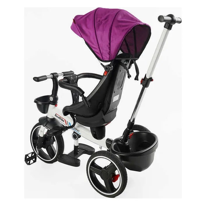 Велосипед 6390 &ndash; 17-502 BestTrike "Oscar" (1) ПОВОРОТНОЕ СИДЕНИЕ, РУЛЬ СОСТАВЛЯЕТСЯ, КОЛЕСА С ПРОГУЛИТЕЛЬНЫМ PU, КОРЗИНА, ТЕЛЕСКОПИЧЕСКАЯ РУЧКА
