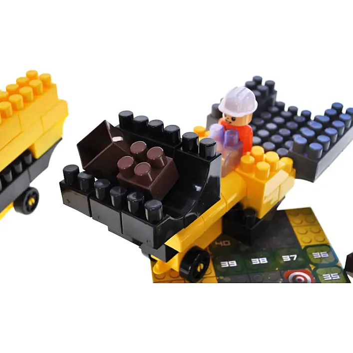 Конструктор "Block&Steps: Мегастроитель" + ходилка и мемори игра 3в1, 125дет. QB300-204 qbee (Кон3284)