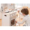 Игрушка мини-кухня Приятного аппетита, New Classic Toys, посуда в комплекте, бело-серебристая, арт. 11053
