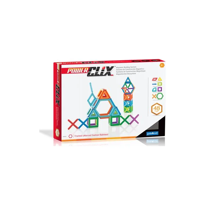 Магнитный конструктор Guidecraft PowerClix Frames, 48 деталей (G9200)