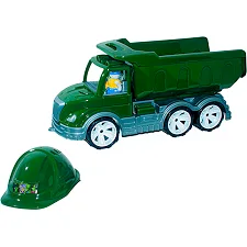 Самосвал Mati военный с каской 003/8 (3) "BAMSIC", 50 см, в сетке