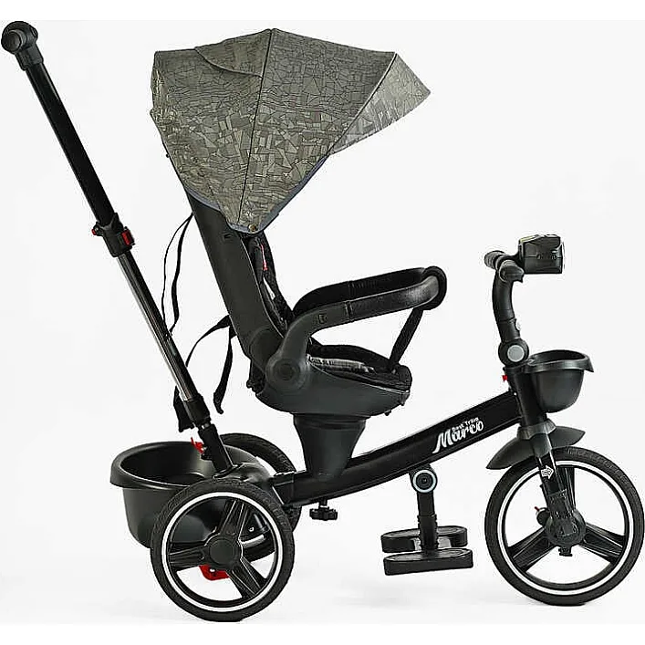 Велосипед 9155 / 318-82 BestTrike "Marco" (1) поворотное сиденье, складной руль, колеса с прорезиненным PU, корзина, телескопическая ручка, фара музыкальная