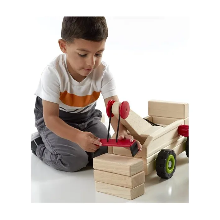 Велика машинка Guidecraft Block Science Trucks Евакуатор дерев'яний 37 см (G7532)