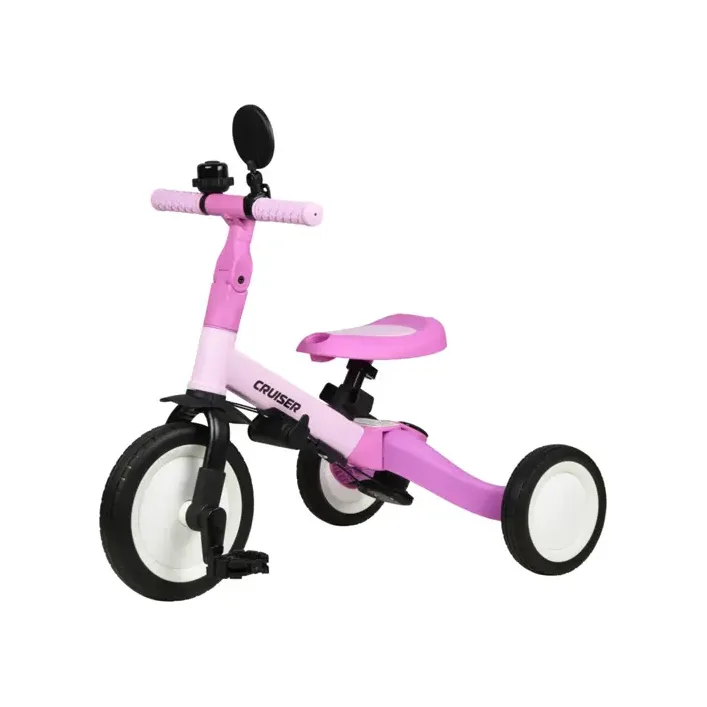 Біговел Tri-cycle 5in1 Cruiser Versa pink трансформер з дашком (Вел1335)