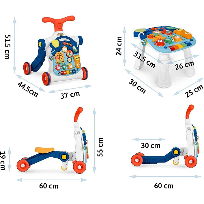 Каталка 4-в-1 інтерактивна Ricokids