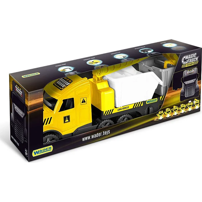Машинка-гігант "Magic Truck Technic" зі будівельними контейнерами 79 см