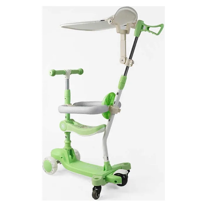 Самокат 5в1 "Skyper" BT-52309(8) колеса PU125х40мм со светом, укр озвучивание и подсветка платформы,с ДОП. КОЛЕСАМИ, защитный бампер, в коробке