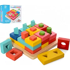 Деревянная игрушка Геометрика MD 2345 сортер-вкладыш