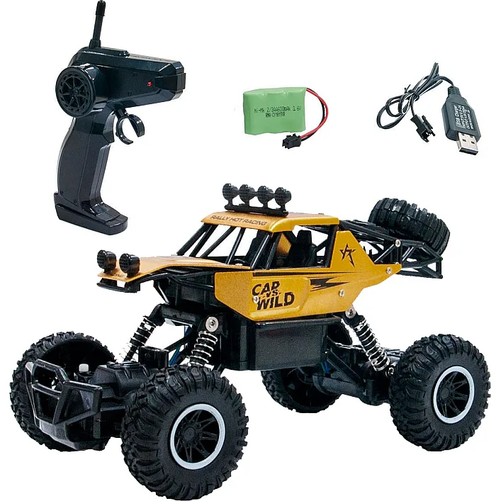 Автомобиль OFF-ROAD CRAWLER на р/к - CAR VS WILD (золотой, акум. 3,6V, металл. корпус, 1:20) (Маш0524)