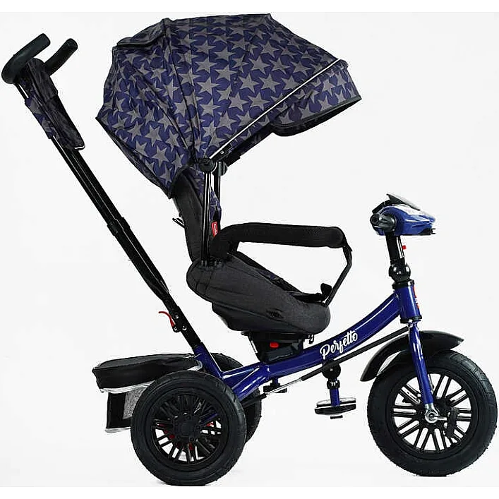 Велосипед 3-х цв. 8066 / 208-23 BestTrike "Perfetto" (1) поворотное сиденье, колеса резиновые надувные, корзина, фара музыкальная, USB, Bluetooth, в коробке