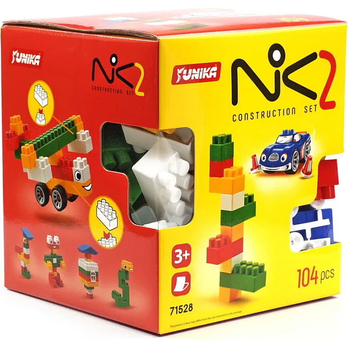 Конструктор детский "NIK-2" 71528, 104 крупных деталей