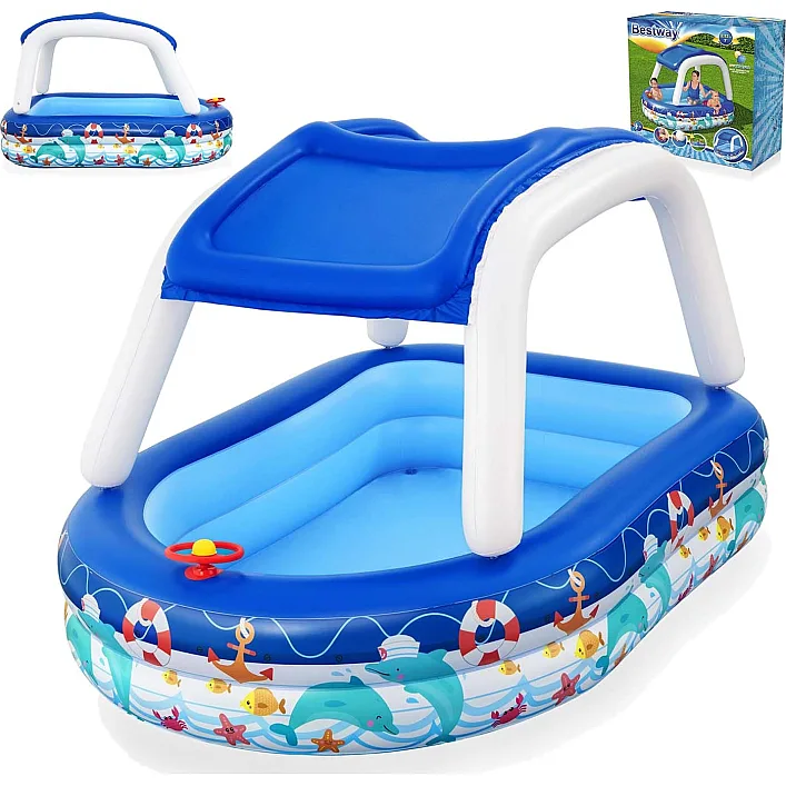Бассейн надувной детский Bestway 54370 213x155x132 см