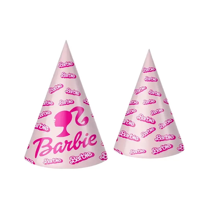 Ковпачок паперовий 12817 "Barbie" рожевий 10шт. (Дер8171)