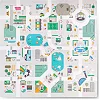 Коврик-пазл 120 x 120 см с фигурками Nukido Маленький город