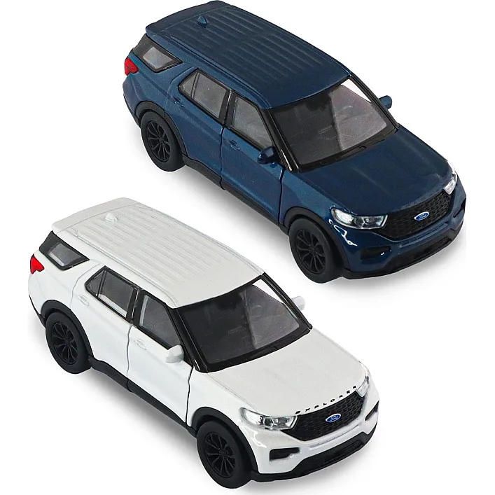 Автомодель - Ford Explorer 2023 (перламутрово-белый, голубой металлик)