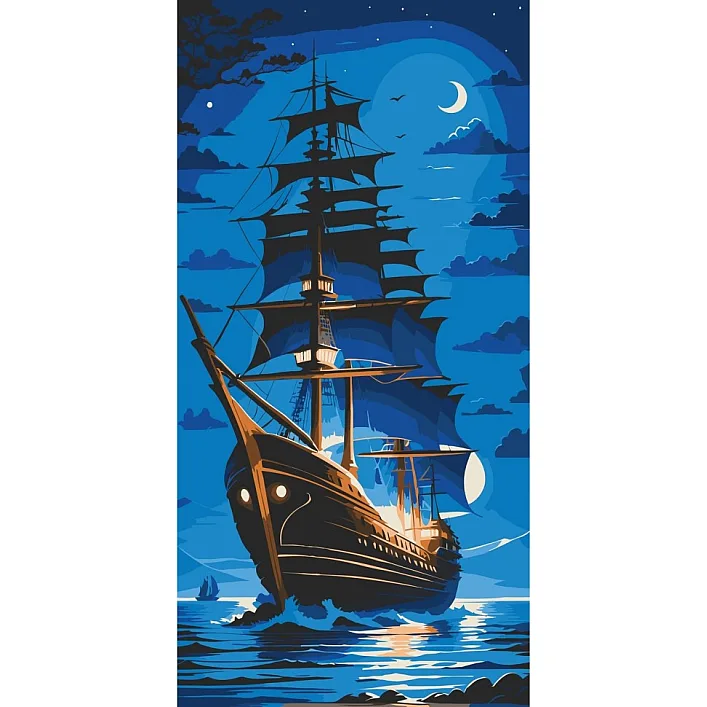 Картина за номерами "Перлина ночі" 10566-AC 40x80 см