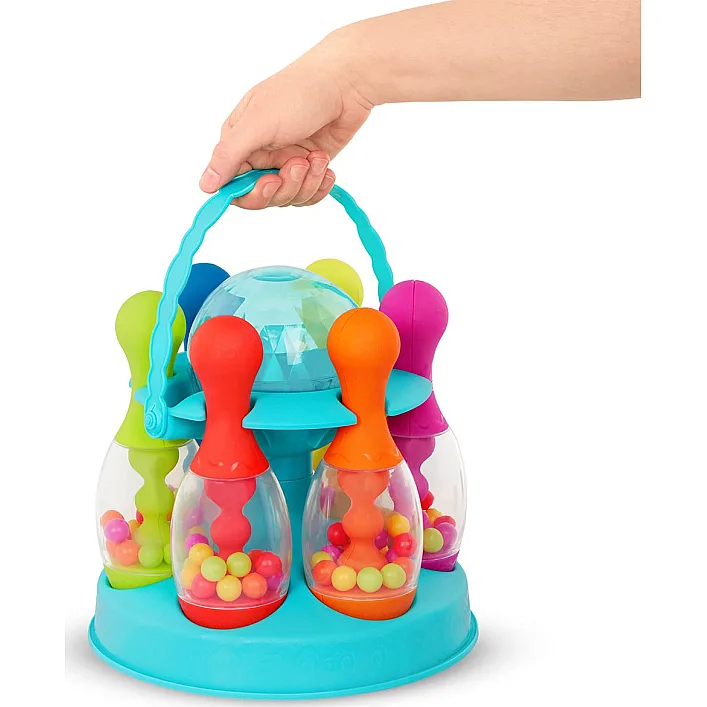 Игровой набор - ЯРКИЙ БОУЛИНГ (6 кеглей, шар, подставка) BX4511Z (Рез6649)