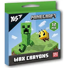 Набор карандашей для воска YES 12 шт. "Minecraft" 590142 (Кнц1852)