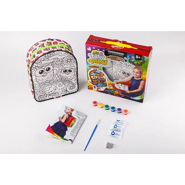 Набір для творчості CВР-01-01,02,03,04,05 "My Color BagPack" рюкзачок-розмальовка DANKO (Нас7065)