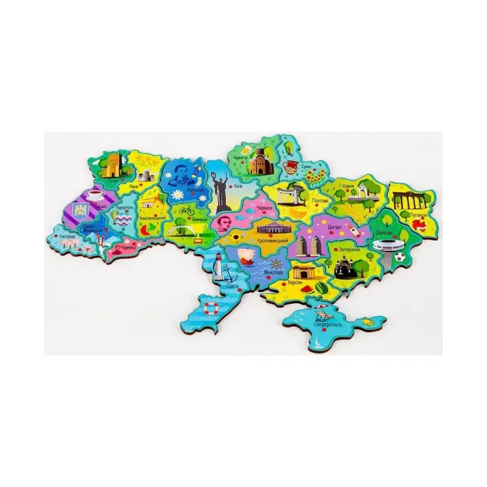 Пазл Карта Украины на магните PuzA4-22926 PuzzleOk (Дер9226)