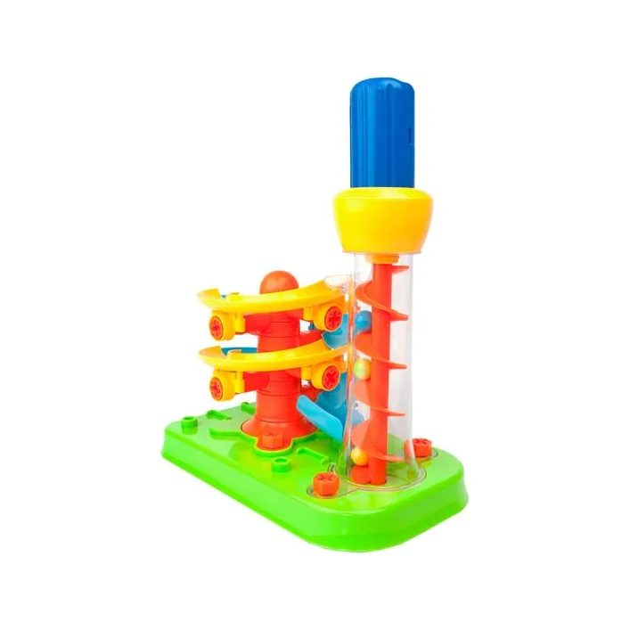 Набор для сборки Edu-Toys Горка-спираль с инструментами 55 деталей (JS022)