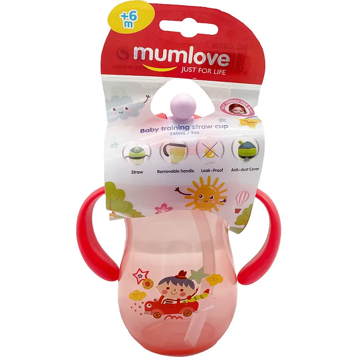 Поильник с трубочкой MGZ-0312(Coral) 260 мл
