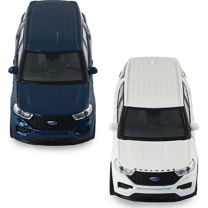 Автомодель - Ford Explorer 2023 (перламутрово-белый, голубой металлик)