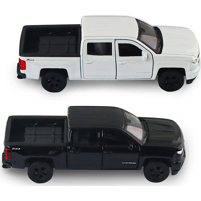 Автомодель - CHEVROLET SILVERADO 2017 (перламутрово-білий, чорний)