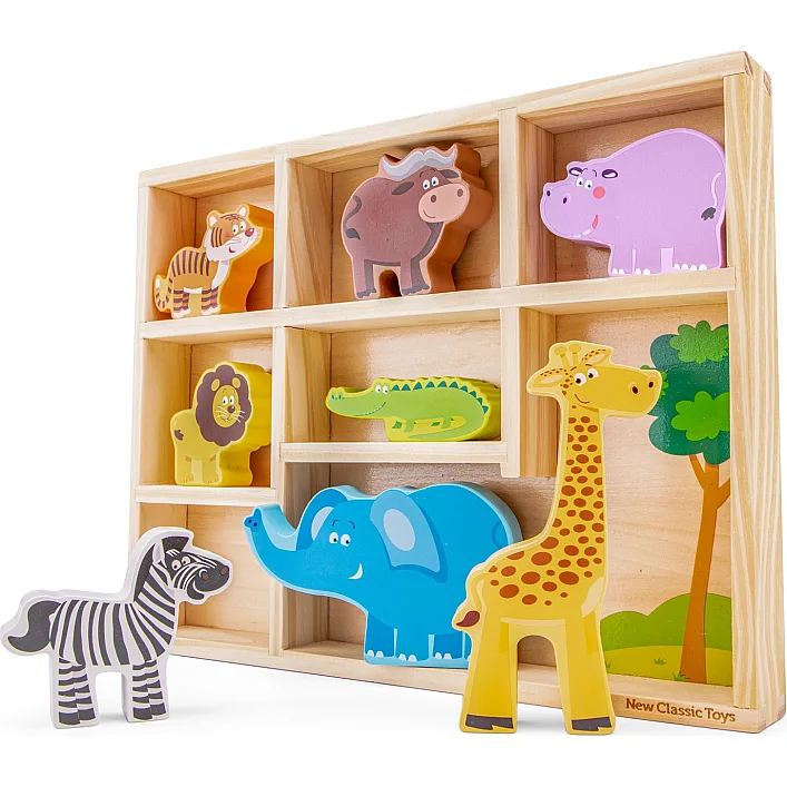 Игрушечный набор животных в коробке Сафари, New Classic Toys (18518)