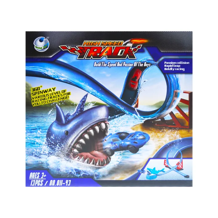 Трек с запуском "SHARK" в коробке 011-43 р.32*31*10см. (Нас1143)
