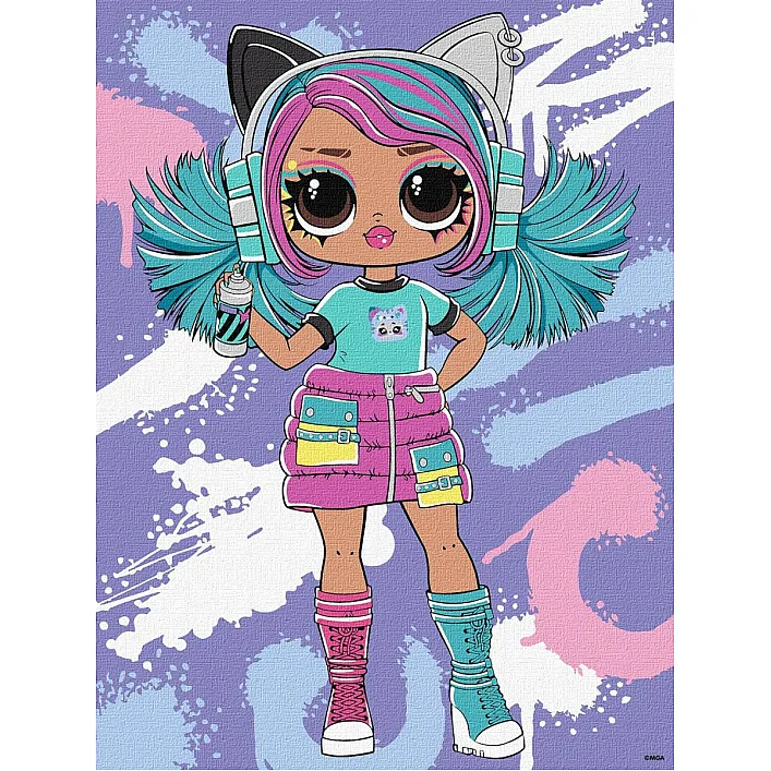Картина по номерах "Tweens LOL Skate Dance Emma Emo" 30х40 см