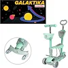 Самокат трехколесный "Galaktika", с сиденьем, родительской ручкой, дополнительными колесами (зеленый)