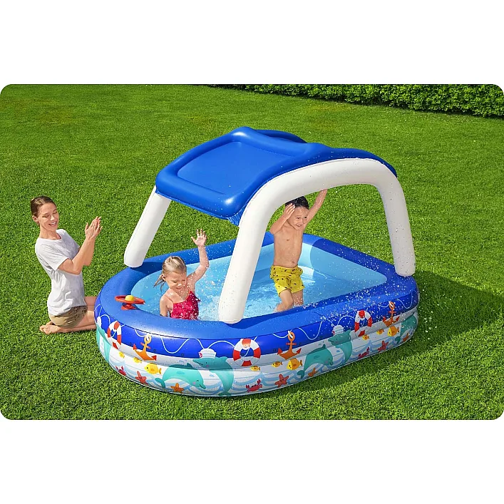 Бассейн надувной детский Bestway 54370 213x155x132 см