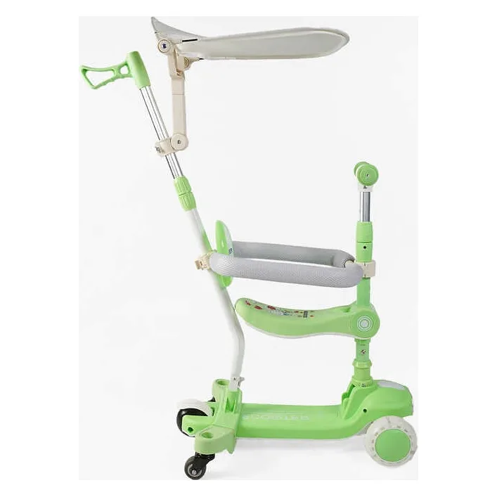 Самокат 5в1 "Skyper" BT-52309(8) колеса PU125х40мм со светом, укр озвучивание и подсветка платформы,с ДОП. КОЛЕСАМИ, защитный бампер, в коробке
